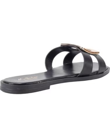 KESLEM SANDALIAS PLANAS LU015 CON HEBILLA DECORATIVA NEGRO