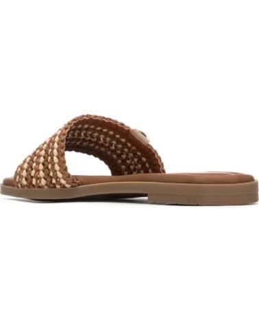 REFRESH FLAT SANDALS WITH BRAIDED CAMEL STRAP