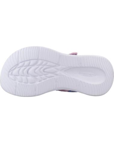 SKECHERS SANDALIAS SOLA GLOW PARA NIÑA, AJUSTE CON VELCRO LVLP