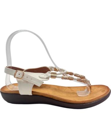 TIMBOS SANDALIA ESCLAVA PLANA MUJER 133208 BLANCO