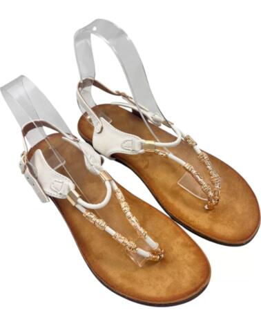 TIMBOS SANDALIA ESCLAVA PLANA MUJER 133208 BLANCO
