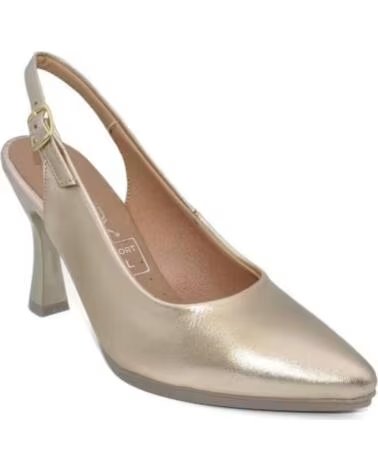 CHAMBY LEATHER SLINGBACK HEELS - MODEL 4251 SILVER PLATEADO