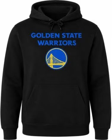 NEW ERA SUDADERA GOLDEN STATE WARRIORS TEAM LOGO REGULAR HOODY NEGRA 1