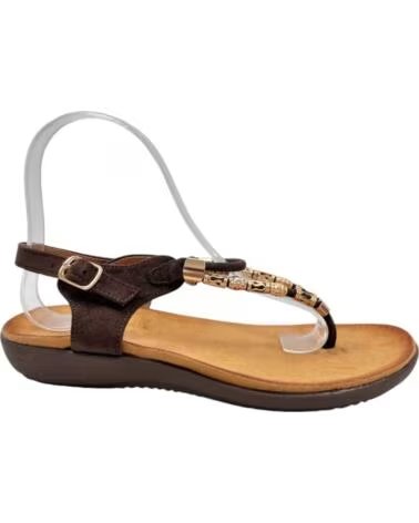 TIMBOS SANDALIA ESCLAVA PLANA MUJER MARRON 133209 MARRóN