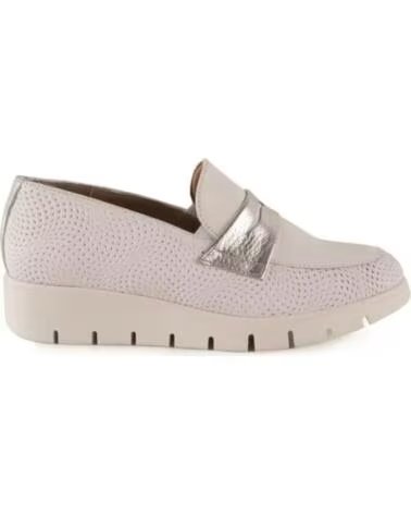 CHAMBY MOCASINES DE PIEL CALADOS PARA MUJER CON PLATAFORMA COMODA TALLAS 36 A 40 MODELO 6 BLANCO