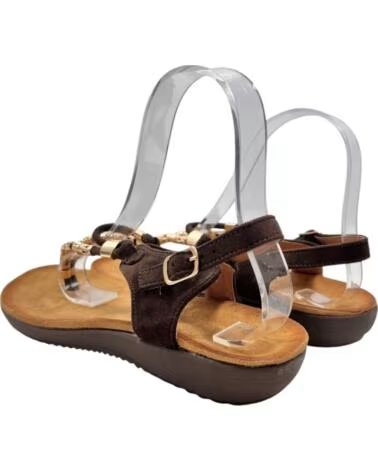 TIMBOS SANDALIA ESCLAVA PLANA MUJER MARRON 133209 MARRóN