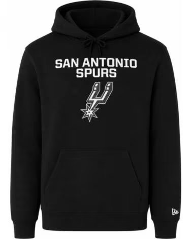 NEW ERA SUDADERA SAN ANTONIO SPURS TEAM LOGO REGULAR HOODY NEGRA 1