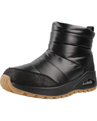 SKECHERS BOTINES 168127S ACOLCHADOS CON CREMALLERA LATERAL BBK