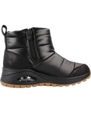 SKECHERS BOTINES 168127S ACOLCHADOS CON CREMALLERA LATERAL BBK