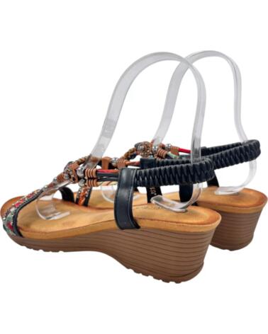 TIMBOS SANDALIA CUÑA 133206 NEGRO