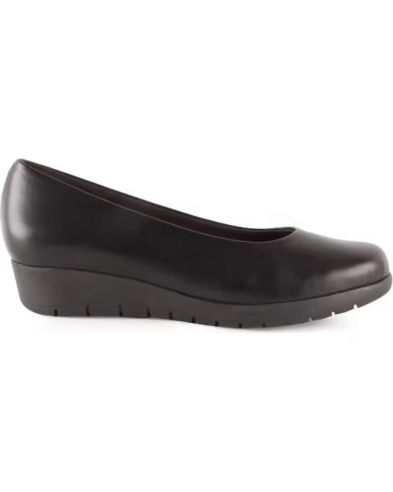 CHAMBY 10557 ZAPATOS CON CUÑA DE PIEL NEGRO