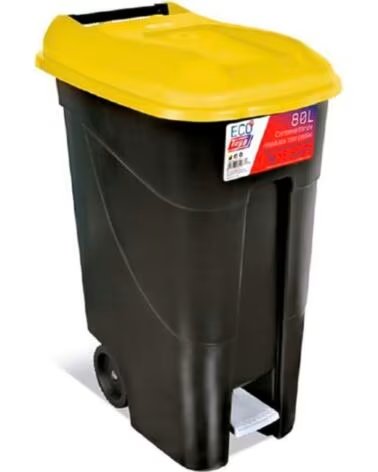 TAYG CONTENEDOR DE RESIDUOS CON PEDAL 80L MULTICOLOR