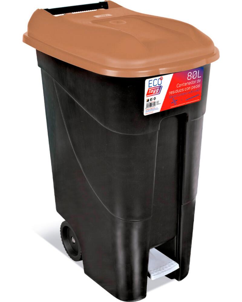 TAYG CONTENEDOR DE RESIDUOS 80L CON PEDAL MULTICOLOR