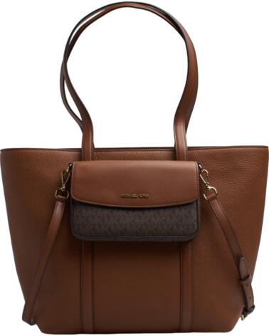 MICHAEL KORS BOLSO MUJER TOTE PIEL 2 EN 1 Y CARTERA JET SET TRAVEL 35S5GTVT3L MARRóN