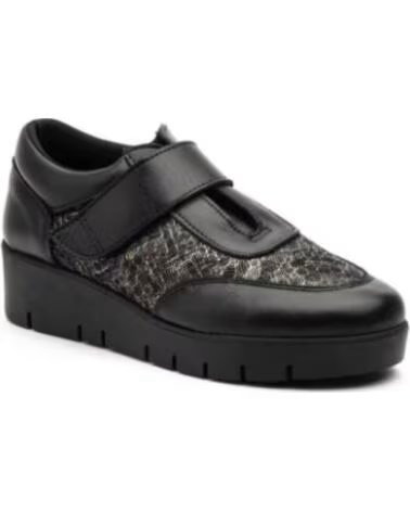 JAM ZAPATOS DE PIEL PLATAFORMA PARA MUJER TALLAS 36 A 41 MODELO 3146 NEGRO