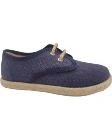 CONDIZ ESPARTENA DE LONA CON CORDONES PARA NINO EN VARIOS COLORES TALLAS 20 A 35 MODELO 267 AZUL