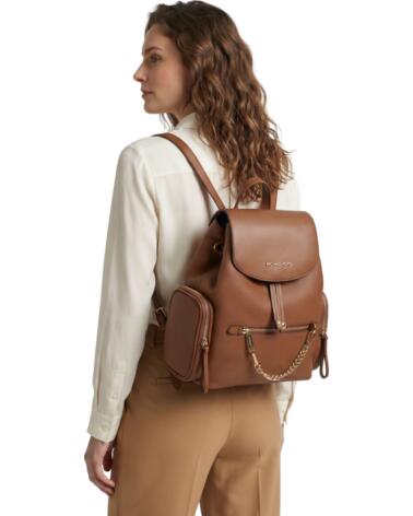 MICHAEL KORS MOCHILA MUJER JET SET MEDIANA DE PIEL GRANULADA 35T1GTTB6L MARRóN