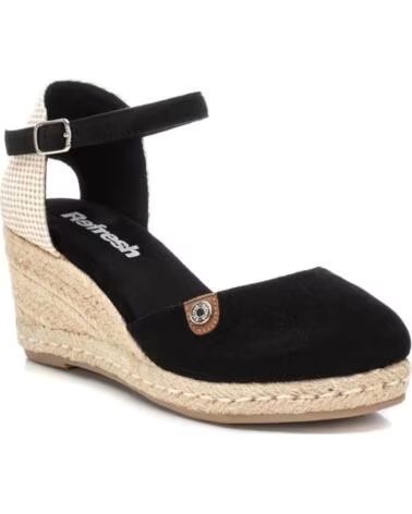 Sandals-De-Mujer-REFRESH-REFRESH 171882 BLACK ESPARTO HIGH WEDGE SANDALS-NEGRO