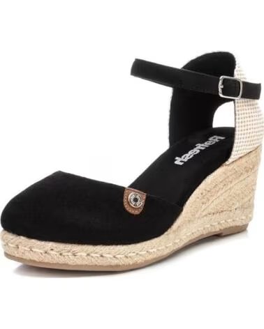 Sandals-De-Mujer-REFRESH-REFRESH 171882 BLACK ESPARTO HIGH WEDGE SANDALS-NEGRO