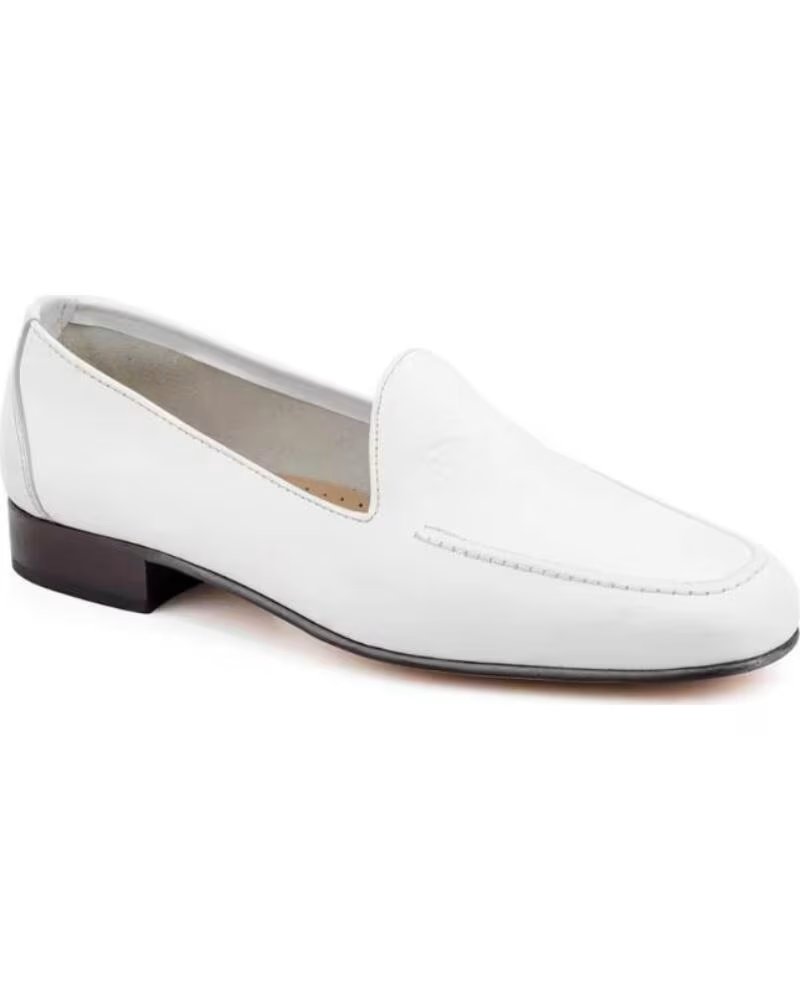 NIKKOE MOCASINES DE PIEL PARA HOMBRE CALZADO ELEGANTE Y COMODO TALLAS 39 A 45 MODELO 301J BLANCO