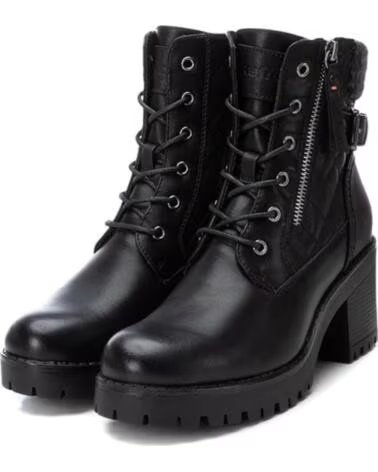 DAMEN STIEFELETTEN REFRESH 172310 MIT ABSATZ, SCHNÜRUNG UND REISSVERSCHLUSS SCHWARZ NEGRO