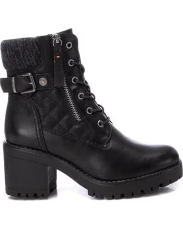 DAMEN STIEFELETTEN REFRESH 172310 MIT ABSATZ, SCHNÜRUNG UND REISSVERSCHLUSS SCHWARZ NEGRO