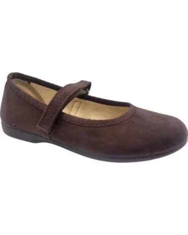 CONDIZ MERCEDITAS DE NINA EN TELA CON TIRA DE VELCRO TALLAS 20 A 38 MODELO 1750 MARRóN