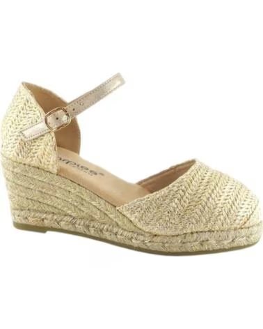 AMARPIES VALENCIANA DE MUJER CON CUNA DE YUTE ZAPATO COMODO MODELO 26487 PLATEADO