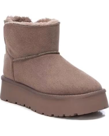 STIVALETTI XTI 142197 CON PLATEAU COLOR TORTORA TAUPE