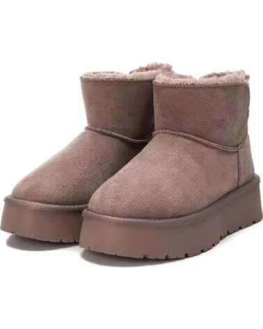 XTI 142197 STIEFELETTEN MIT PLATEAU IN TAUPE