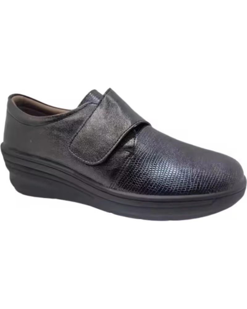FLOSSY ZAPATOS MODELO 8002 DE CUNA CON VELCRO PARA MUJER NEGRO