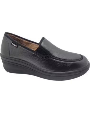 FLOSSY ZAPATOS MOCASIN DE CUNA PARA MUJER MODELO 8501 TALLAS 36 A 41 HECHO EN ESPANA NEGRO