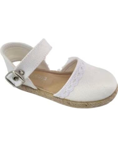 CONDIZ ALPARGATAS DE NINA CON HEBILLA EN VARIOS COLORES TALLAS 20 A 35 MODELO 263 BLANCO