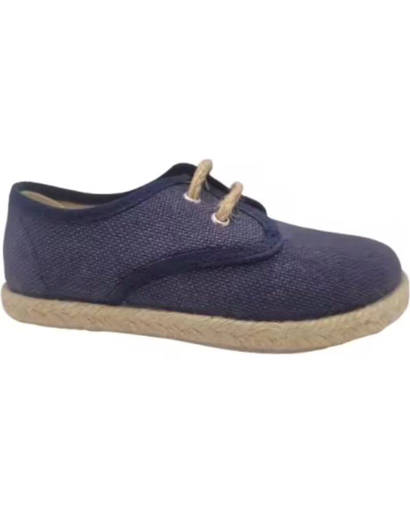 CONDIZ ESPARTENA DE LONA CON CORDONES PARA NINO EN VARIOS COLORES TALLAS 20 A 35 MODELO 267 AZUL