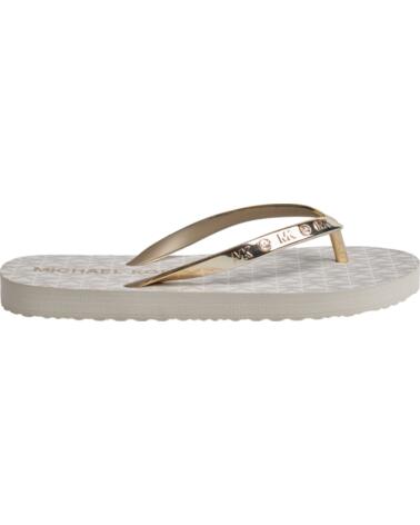 MICHAEL KORS CHANCLAS 49S4MKFA1B LOGO BEIGE-DORADO