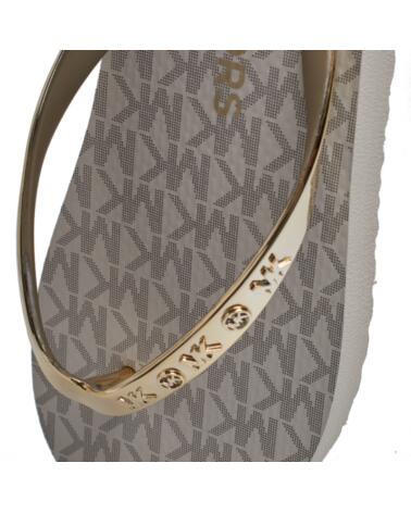MICHAEL KORS CHANCLAS 49S4MKFA1B LOGO BEIGE-DORADO