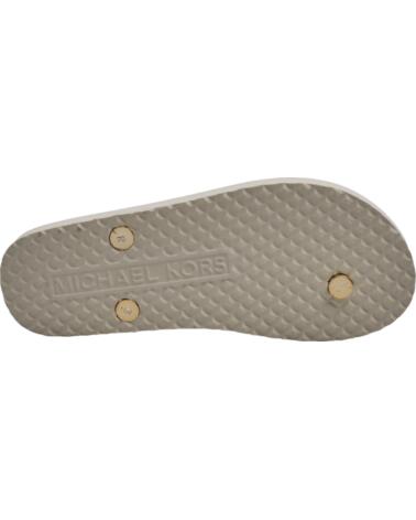 MICHAEL KORS CHANCLAS 49S4MKFA1B LOGO BEIGE-DORADO