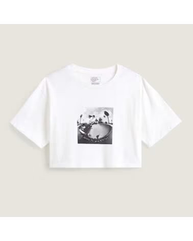 VANS OFF THE WALL CAMISETA RHYTHM RELAXED CROP SS BLANCA WHITE