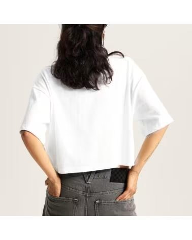 VANS OFF THE WALL CAMISETA RHYTHM RELAXED CROP SS BLANCA WHITE