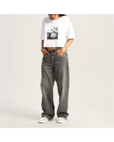 VANS OFF THE WALL CAMISETA RHYTHM RELAXED CROP SS BLANCA WHITE