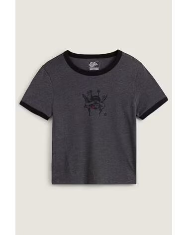 VANS OFF THE WALL CAMISETA CRUZING RINGER TEE GRIS ASPHALT