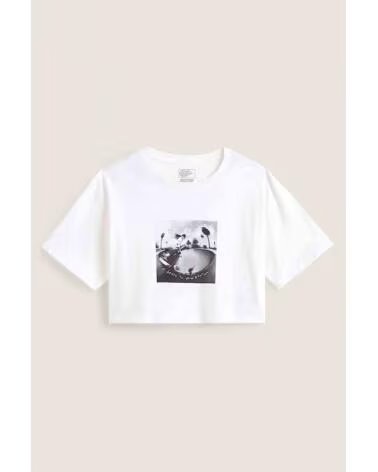 VANS OFF THE WALL CAMISETA RHYTHM RELAXED CROP SS BLANCA WHITE