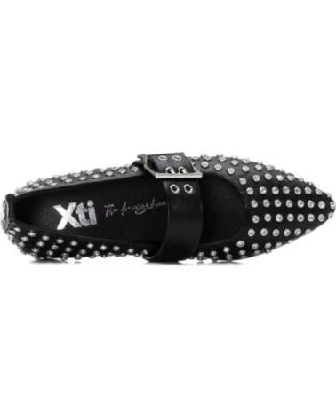 Startseite-XTI-XTI FLACHE MOKASSINS 144264 SCHWARZ MIT NIETEN UND SCHNALLE-NEGRO