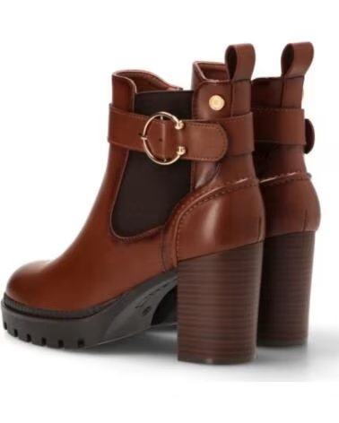 XTI 144521 STIEFELETTEN MIT ABSATZ UND ZIERSCHNALLE CAMEL