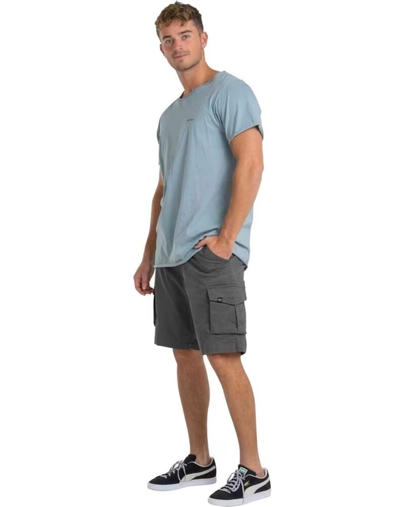 REELL PANTALÓN CORTO CARGO 1202-007-01-VLC GRIS PARA HOMBRE VERDE