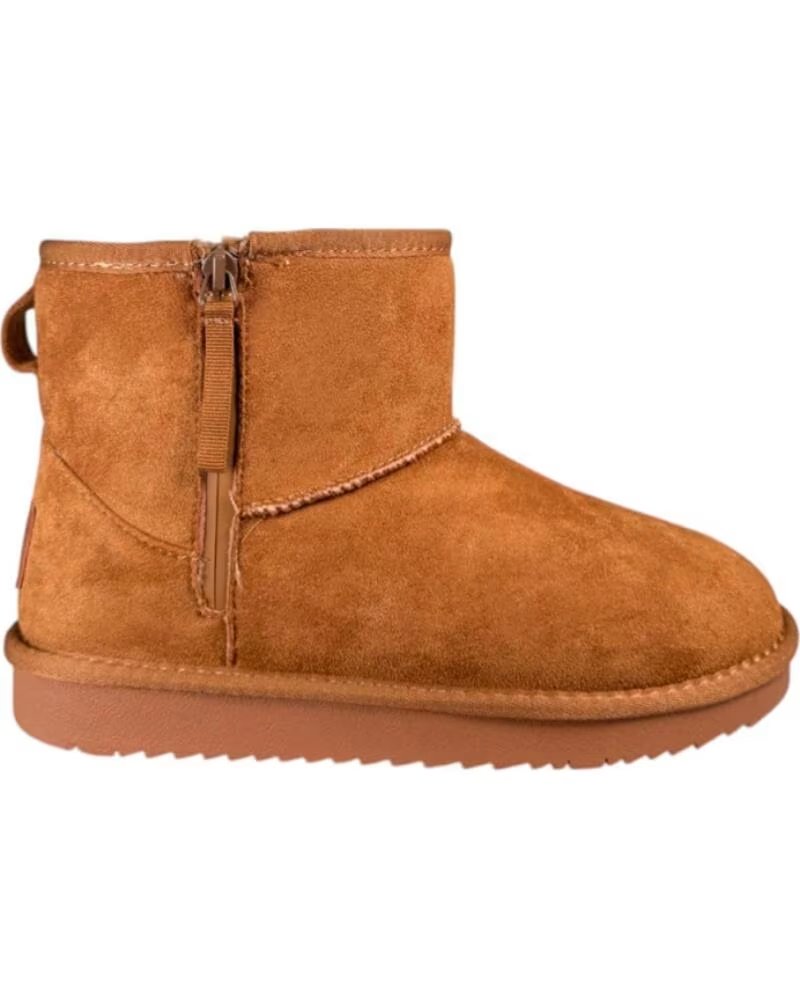 FLACHE STIEFEL XTI 144443 MIT FELLFUTTER CAMEL