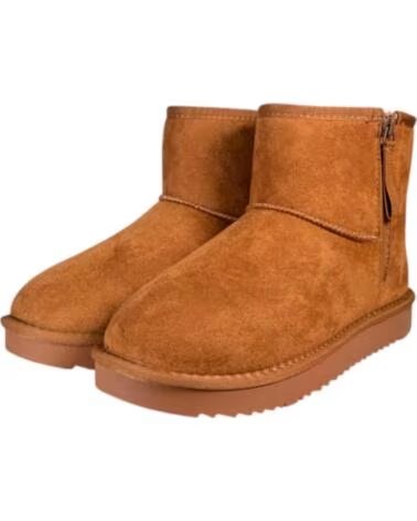FLACHE STIEFEL XTI 144443 MIT FELLFUTTER CAMEL