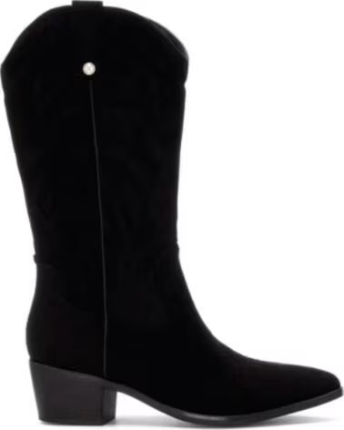 STIVALE TEXANO XTI 144308 CON TACCO IN PELLE NERA NEGRO