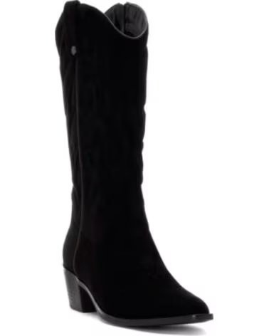 STIVALE TEXANO XTI 144308 CON TACCO IN PELLE NERA NEGRO