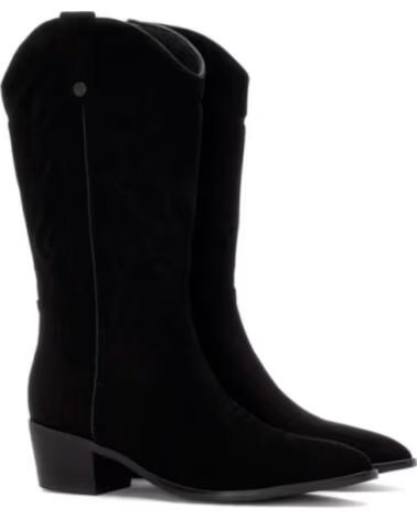STIVALE TEXANO XTI 144308 CON TACCO IN PELLE NERA NEGRO